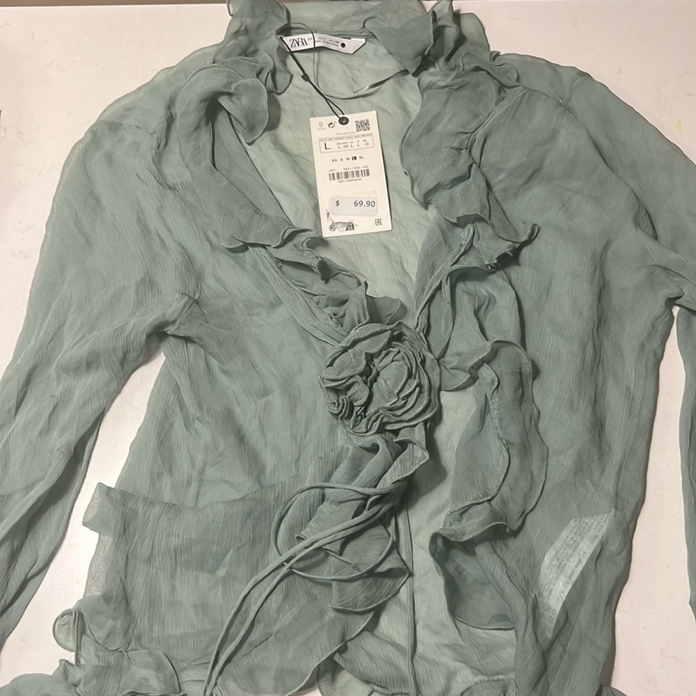Zara ruffle top